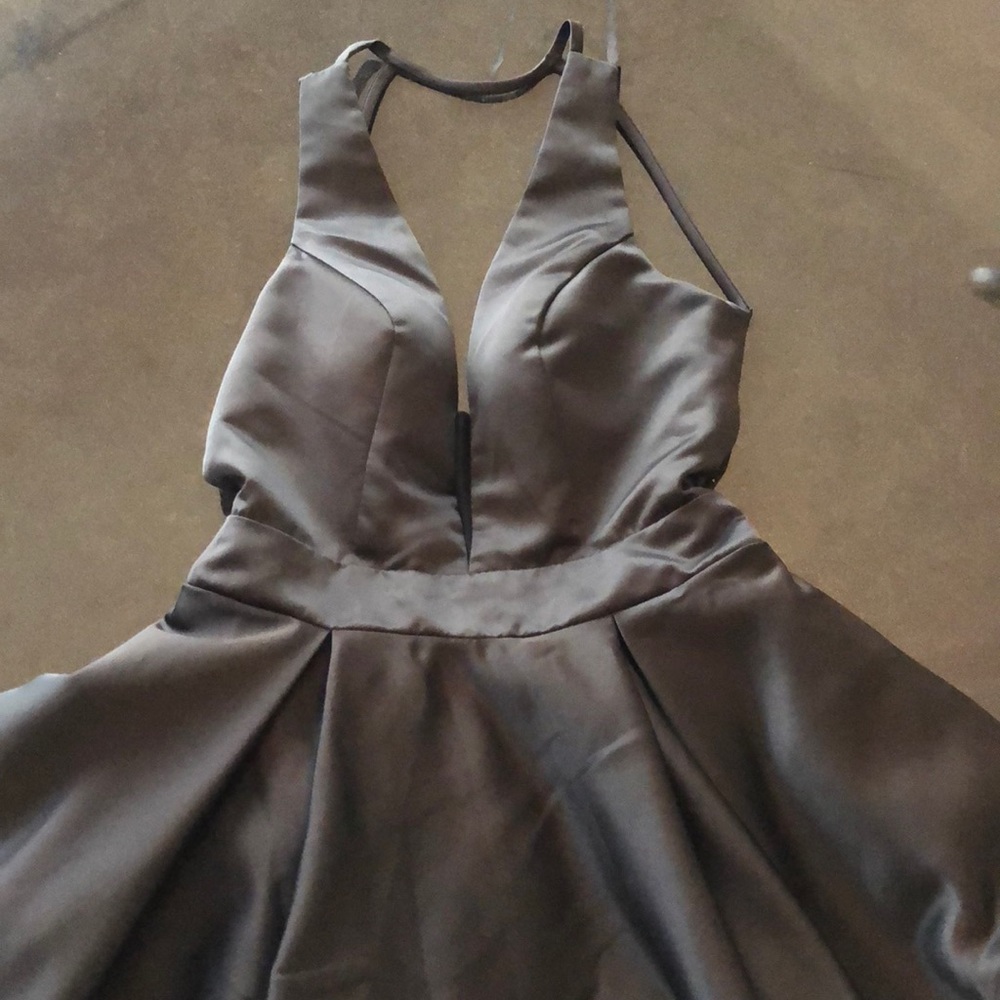 Black  backless formal dress